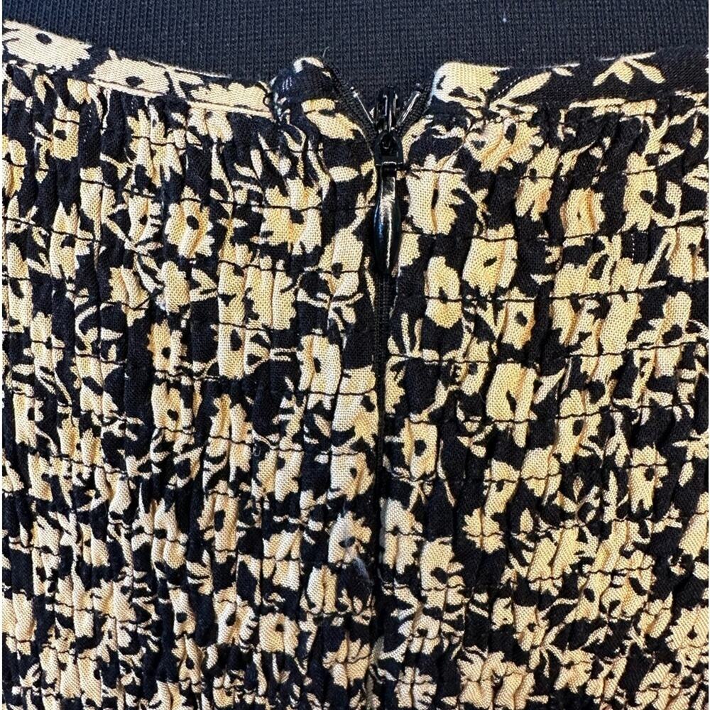 Lost + Wander Mini Dress Pick Me Golden Hour Long Sleeve Floral Smocked Size M - Picture 10 of 16